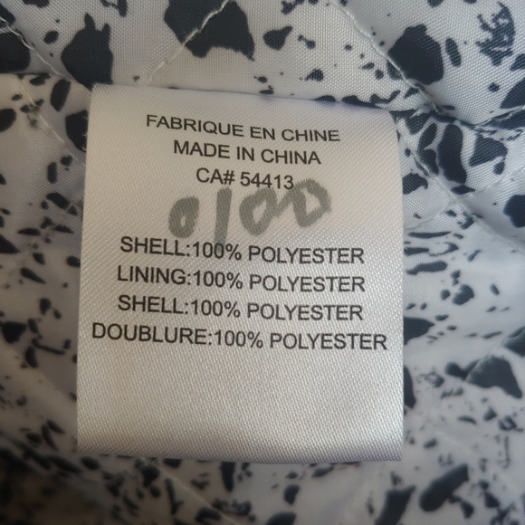 Anthropologie Numph Black Chevron Quilted Jacket Size Medium - Picture 16 of 16